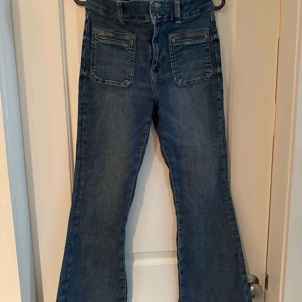 American Eagle Outfitters Dark Blue Flare Jeans